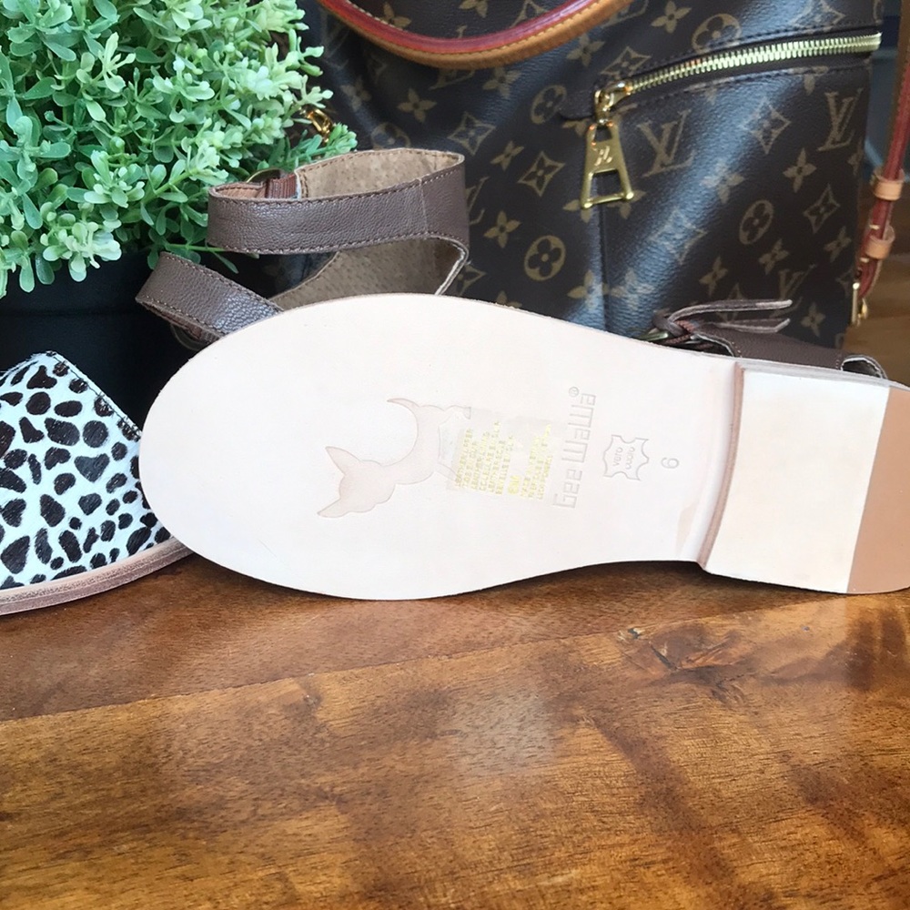 Anthropologie Gee Wawa Leather Animal Print Sandal - Picture 7 of 8
